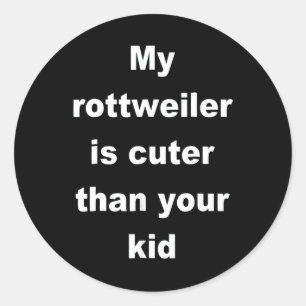 Hundegeschenk Rottweiler-Baby Runder Aufkleber