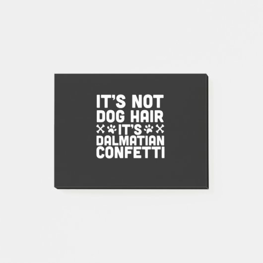 Hundegeschenk | Sein Dalmatiner Confetti, der kein Post-it Klebezettel (Vorderseite)