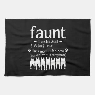 Hundegeschenk Tante Franchie - Wie Mama nur Cool Geschirrtuch