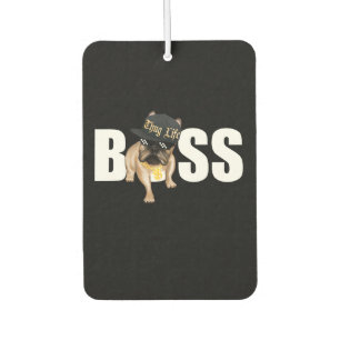 Hundegeschenk   Thug Life French Bulldog Autolufterfrischer