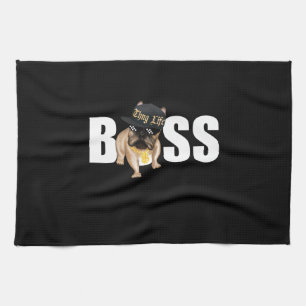 Hundegeschenk   Thug Life French Bulldog Geschirrtuch