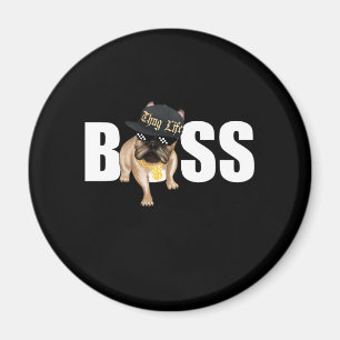 Hundegeschenk   Thug Life French Bulldog Magnet