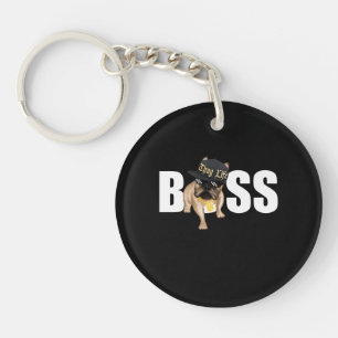 Hundegeschenk Thug Life French Bulldog Schlüsselanhänger
