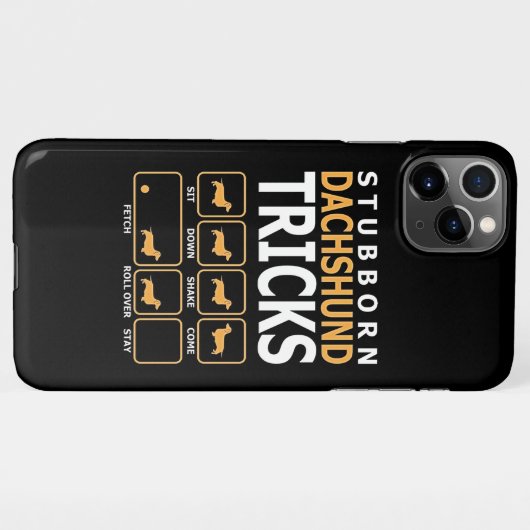 Hundegeschenk | Tricks für stubgeborene Dackeln iPhone Hülle (Rückseite (Horizontal))