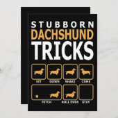 Hundegeschenk| Tricks zur Dackel Feiertagskarte (Vorne/Hinten)