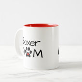 Hundegeschenke, Boxer-Mama Zweifarbige Tasse (Vorderseite Links)