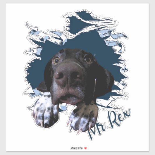 Hundegesicht Aufkleber (Blatt)