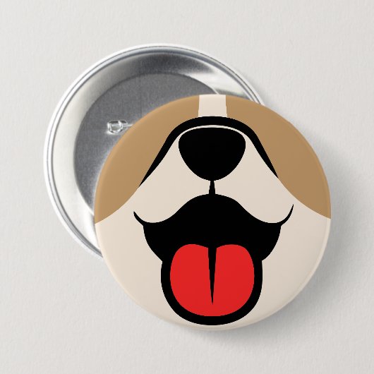 Hundegesicht Button (Vorne & Hinten)