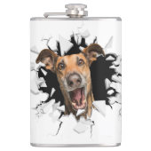 Hundegesicht Flachmann (Vorderseite)