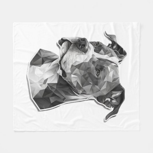 Hundegesicht Fleecedecke (Vorderseite (Horizontal))