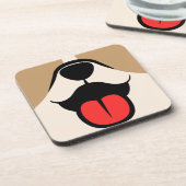 Hundegesicht Getränkeuntersetzer (Linke Seite)