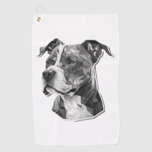 Hundegesicht Golfhandtuch (Vorderseite)