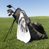 Hundegesicht Golfhandtuch (Gras)