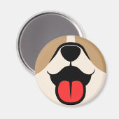 Hundegesicht Magnet (Vorderseite/Rückseite)
