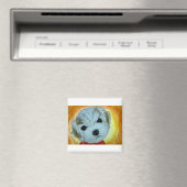 Hundegesicht mit Malzfarbe Magnet (In Situ (Geschirrspüler))