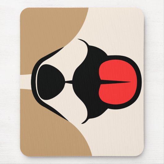 Hundegesicht Mousepad (Vorne)