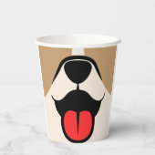 Hundegesicht Pappbecher (Rückseite)