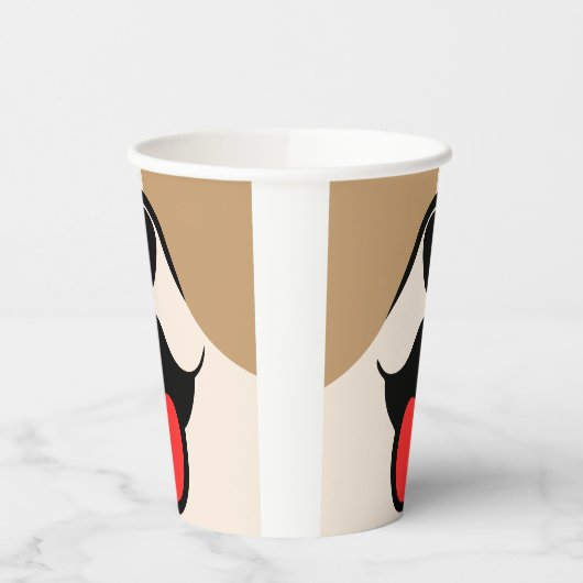 Hundegesicht Pappbecher (Links)