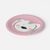 Hundegesicht Pappteller (Schrägansicht)