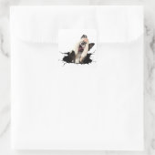 Hundegesicht Quadratischer Aufkleber (Tasche)