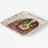 Hundegesicht Springer Spaniel Geburtstag Pappteller (Gewinkelt)