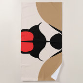 Hundegesicht Strandtuch (Vorderseite)