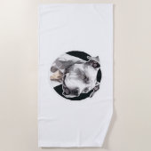 Hundegesicht Strandtuch (Vorderseite)