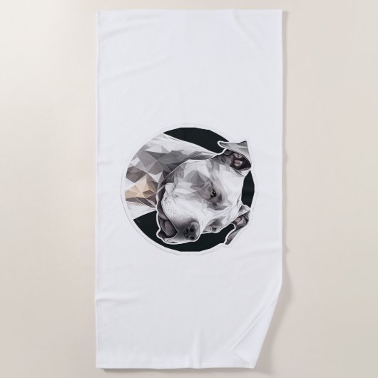 Hundegesicht Strandtuch (Vorderseite)