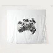 Hundegesicht Wandteppich (Vorderseite (Horizontal))