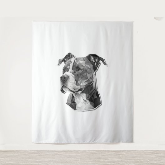 Hundegesicht Wandteppich (Vorderseite)