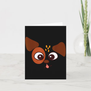Hundegesicht Welpen Hunde Liebhaber Halloween Kost Karte