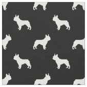 Hundegewebe Bostons Terrier - Schwarzweiss Stoff (Nahaufnahme)