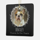 Hundegeweih-Verlust - Zwei-Foto-Kranz Keramikornament (Links)