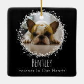 Hundegeweih-Verlust - Zwei-Foto-Kranz Keramikornament (Rückseite)