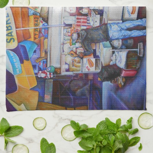 Hundegott Geschirrtuch (Gefaltet)