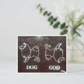 Hundegott Postkarte (Stehend Vorderseite)