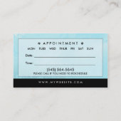 Hundegroomer-glänzende blaue u. schwarze terminkarte (Rückseite)