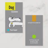 Hundegroomer-Grau-Visitenkarte Visitenkarte (Vorne/Hinten)