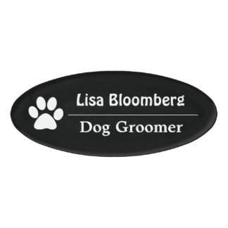 Hundegroomer-Namen-Umbau personalisiert Namenschild