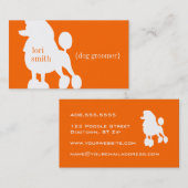 Hundegroomer-Visitenkarte - Pudel Visitenkarte (Vorne/Hinten)