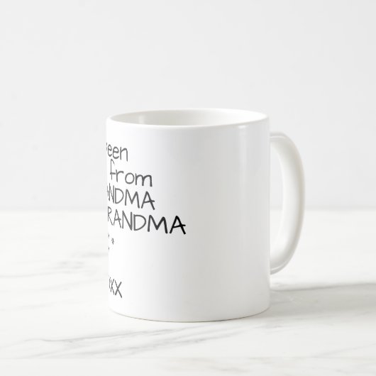 Hundegroßmutter zur menschlichen Großmutter Kaffeetasse (VorderseiteRechts)