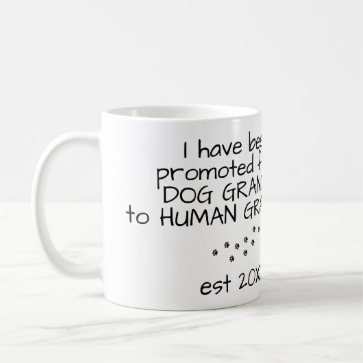 Hundegroßmutter zur menschlichen Großmutter Kaffeetasse (Links)