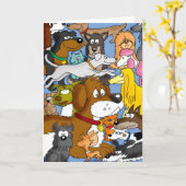 Hundegruß-Karte Karte (Gelbe Blume)