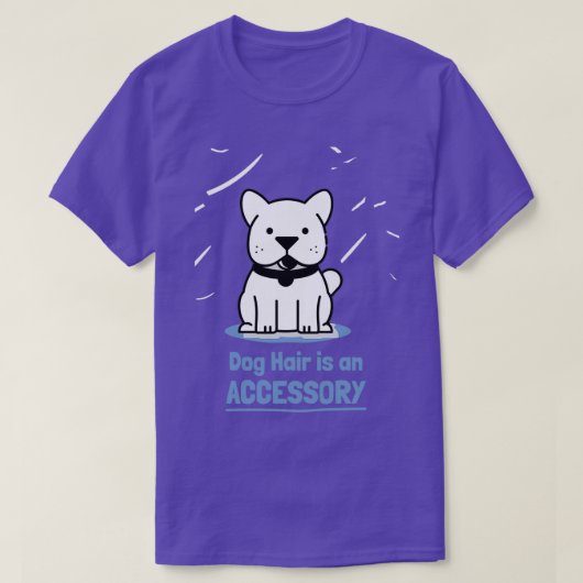 Hundehaar ist ein Accessoires White Trimix T-Shirt (Design vorne)