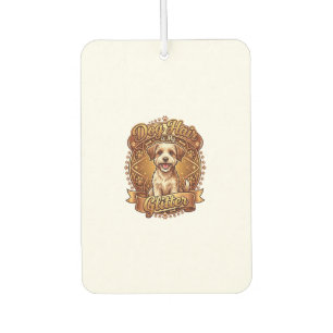 Hundehaar ist glänzendes flauschiges goldenes Band Autolufterfrischer