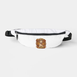 Hundehaar ist glänzendes flauschiges goldenes Band Bauchtasche