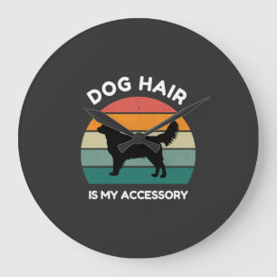 Hundehaar ist mein Accessoire - Lustiges Hundedesi Große Wanduhr