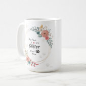 Hundehaar ist mein Glitter Stolz auf Mama Hundeblu Kaffeetasse (Vorderseite Links)