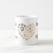 Hundehaar ist mein Glitzer Herzkranz Kaffeetasse (Mittel)