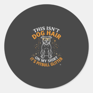 Hundehaar Pitbull Glitter Tragen Sonnenbrille Ster Runder Aufkleber
